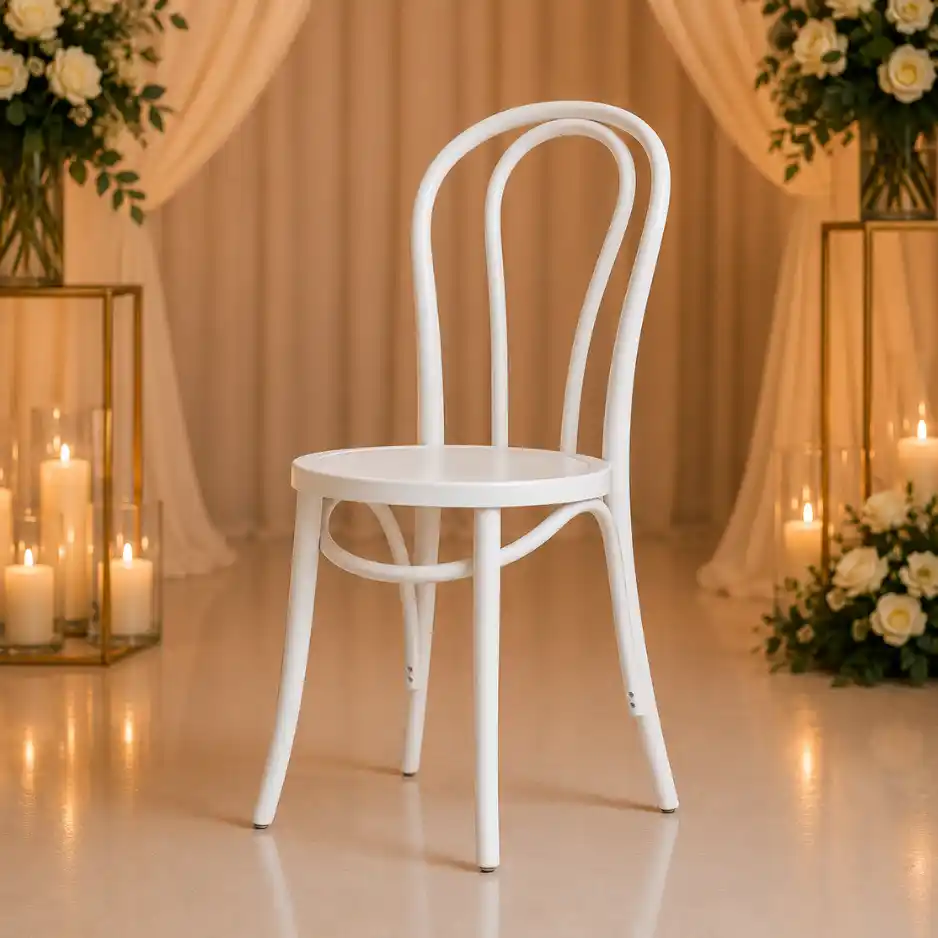 White bentwood chair